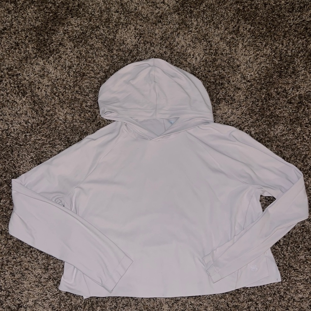 FLX womens light pink cropped hoodie